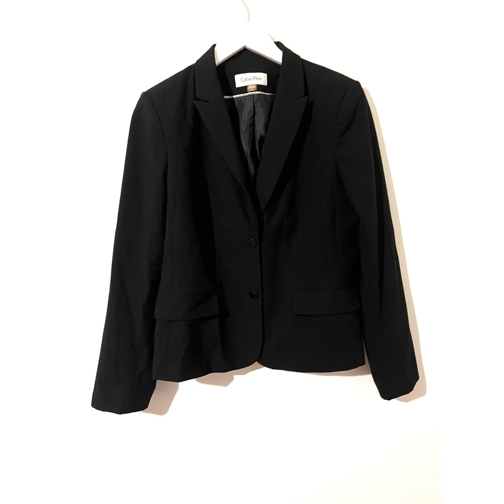 Calvin Klein Black Two Button Blazer S2JT2689‎ Professional Suit Jacket 10